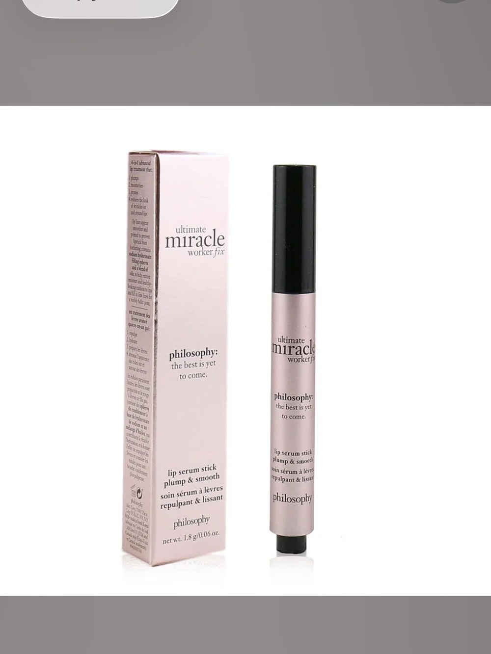 Philosophy Ultimate Miracle Worker Fix Lip Serum Stick — Light Pink